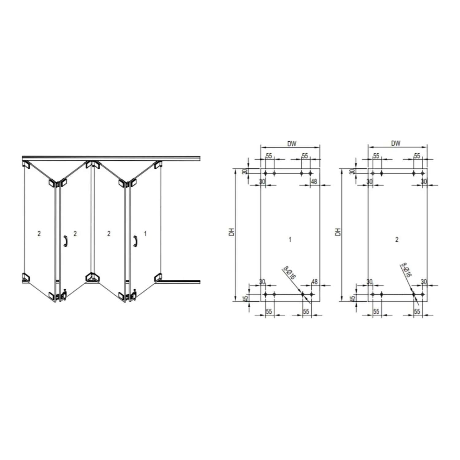 GLASS FOLDING DOOR KZD11 SERIES (3)