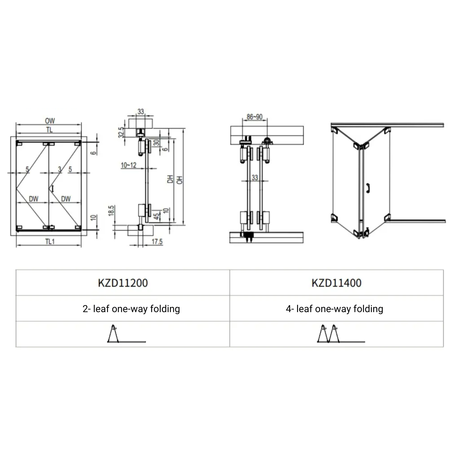GLASS FOLDING DOOR KZD11 SERIES (4)