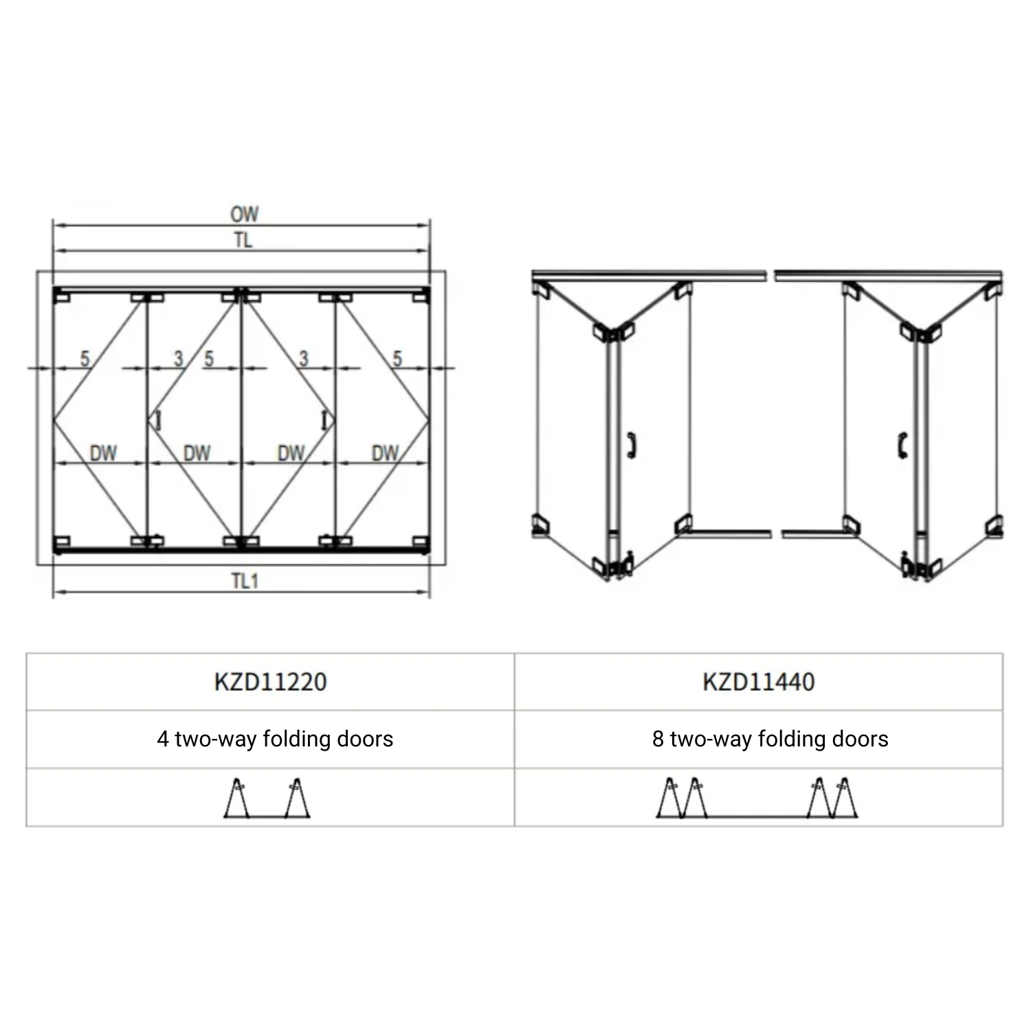 GLASS FOLDING DOOR KZD11 SERIES (5)