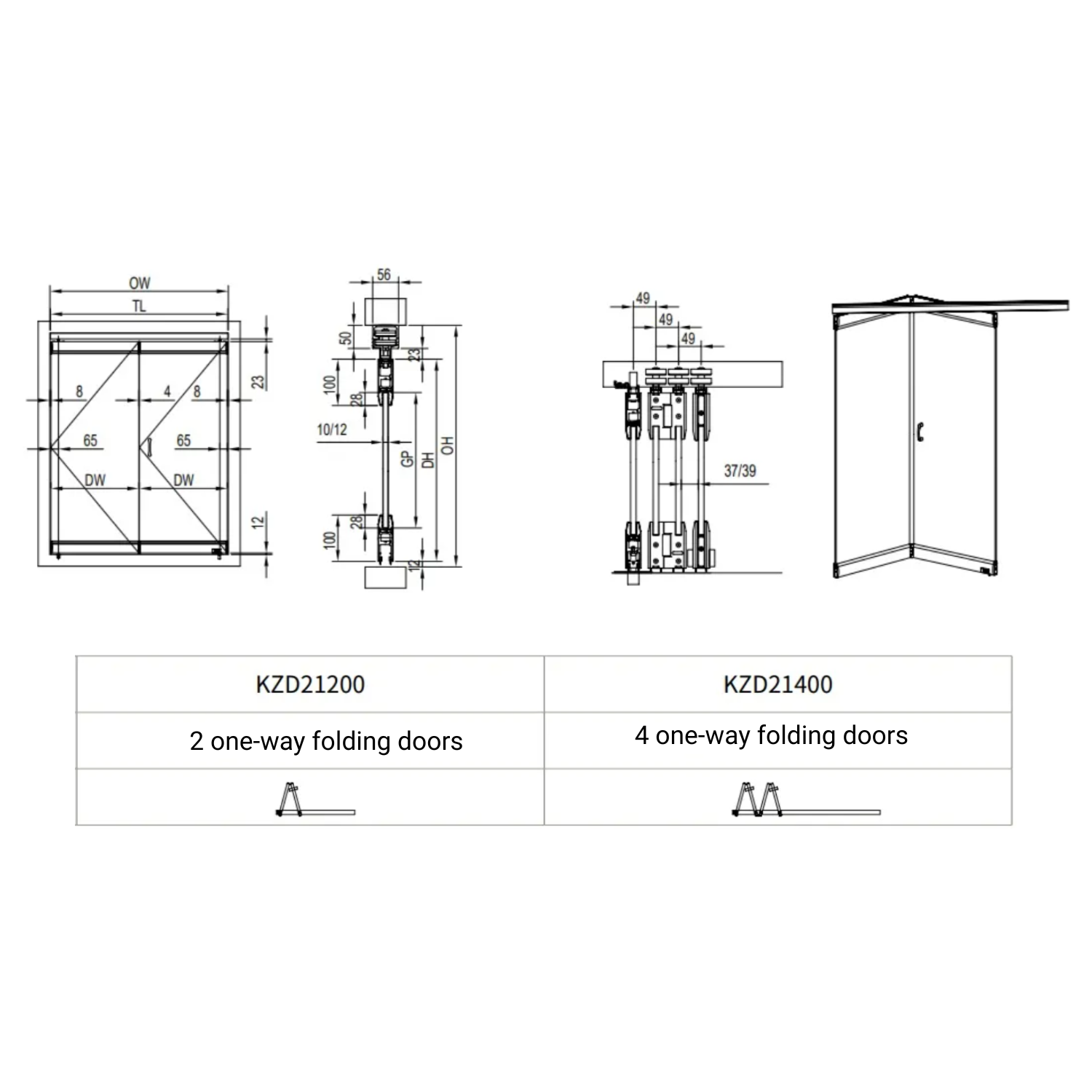 GLASS FOLDING DOOR KZD21 SERIES (1)